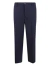 Nine In The Morning Button-fastening Cotton Trousers In Blue