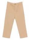 Nine In The Morning Button-fly Cotton Trousers In Brown