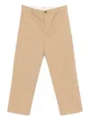Nine In The Morning Button-fly Cotton Trousers In Neutral