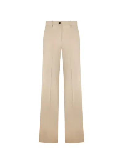 Nine In The Morning Button Trousers In Neutral