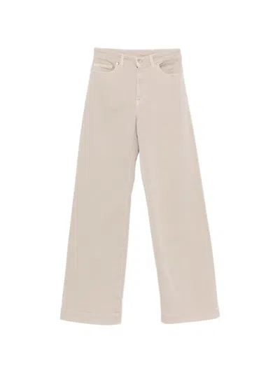 Nine In The Morning Button Wide-leg Jeans In Neutral
