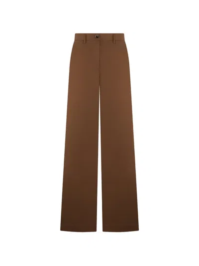 Nine In The Morning Buttoned Trousers In Brown