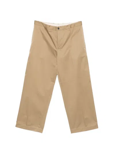 Nine In The Morning Button-fastening Trousers In Neutral