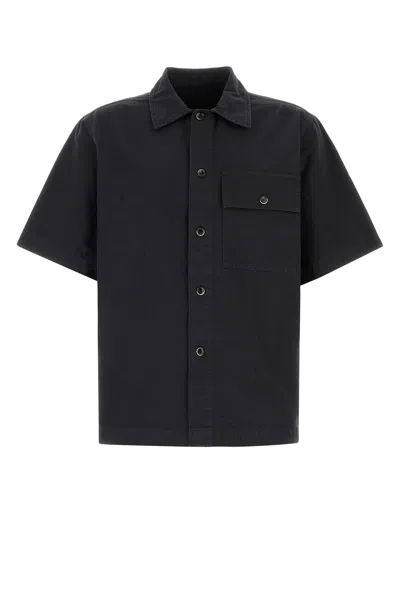 Nine In The Morning Midnight Blue Cotton Shirt In Black