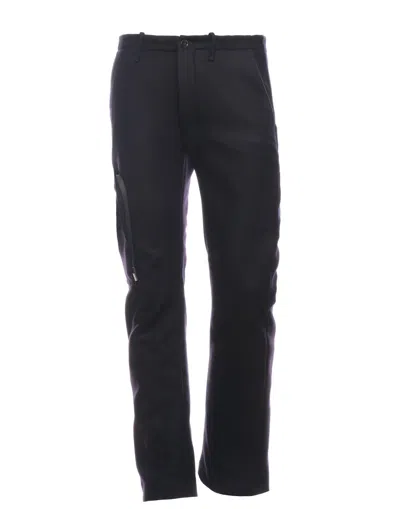 Nine In The Morning Cargo-inspired Men's Trousers With Maxi Pocket In Black