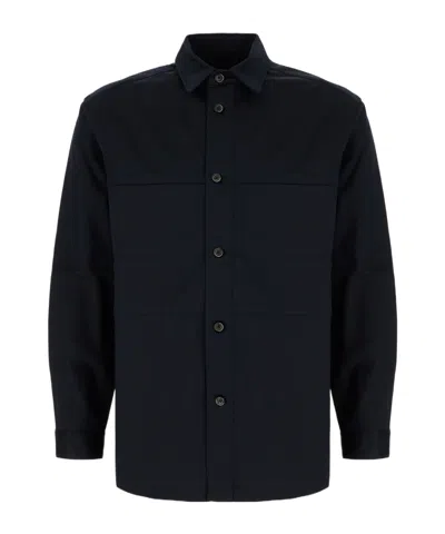 Nine In The Morning Carlos Overshirt In Navy Blue