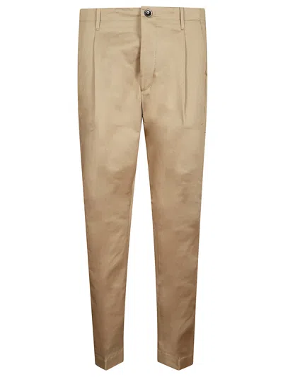 Nine In The Morning Casual Buttoned Shorts With Pocket Detail In Brown