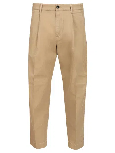 Nine In The Morning Chino Enginerd Cotone Trousers Beige In Neutral