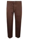 Nine In The Morning Buttoned Chinos In Brown