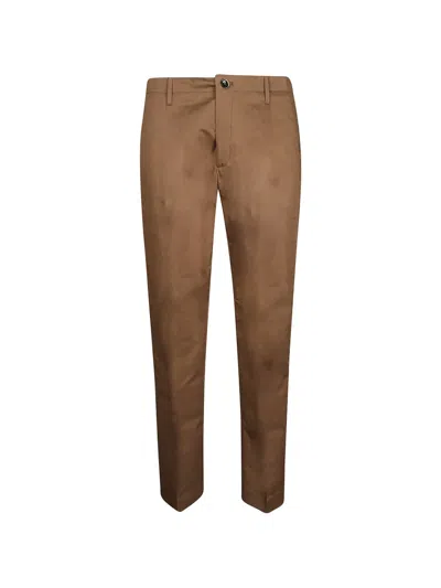 Nine In The Morning Fold 2 Classic Straight Leg Chino Pants In Brown