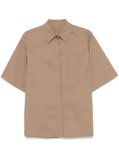 Nine In The Morning Brown Cotton Blended Shirt
