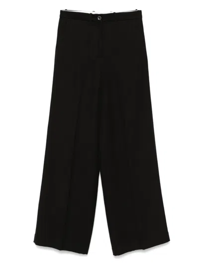 Nine In The Morning Concealed Fly Trousers With Button Fastening And Pockets In Black
