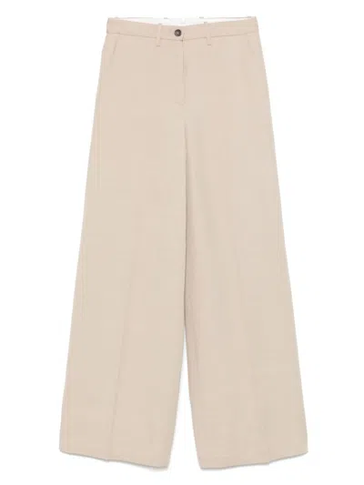 Nine In The Morning Concealed Fly Trousers With Side Slash And Button-fastening Pockets In Neutral