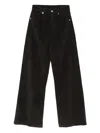 Nine In The Morning Corduroy Straight Trousers In Black