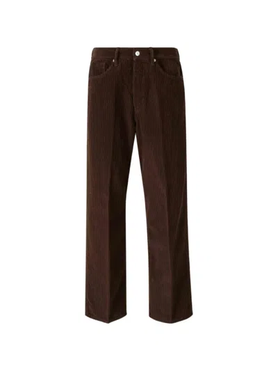 Nine In The Morning Corduroy Straight-leg Trousers In Brown