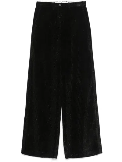 Nine In The Morning Corduroy Trousers In Black