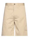 Nine In The Morning Cotton Blend Shorts In Neutral