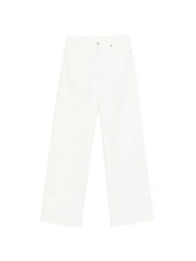 Nine In The Morning Cotton Polyester Elastane Enna Pants In White