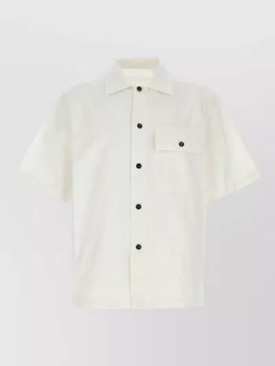 Nine In The Morning Cotton Shirt Short Sleeves Chest Pocket In Red