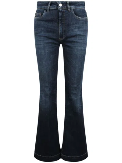 Nine In The Morning Cotton Wide-leg Jeans In Blau
