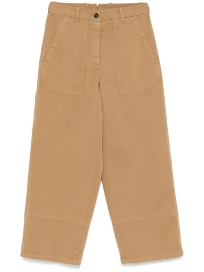 Nine In The Morning Cropped Jeans In Camel Denim In Brown