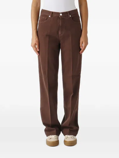 Nine In The Morning Deepa Pressed-crease Straight-leg Jeans In Brown