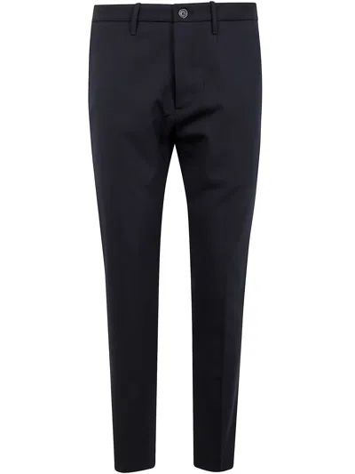 Nine In The Morning Easy Chino Slim Man Trousers In Blue Navy