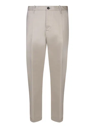 NINE IN THE MORNING ELEGANT GABARDINE TROUSERS IN BEIGE
