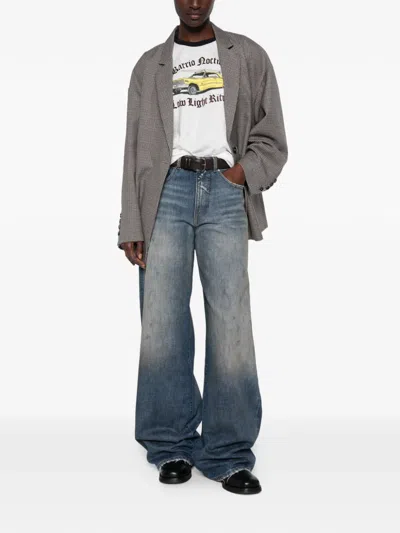 Nine In The Morning Eris Wide-leg Jeans In Blue