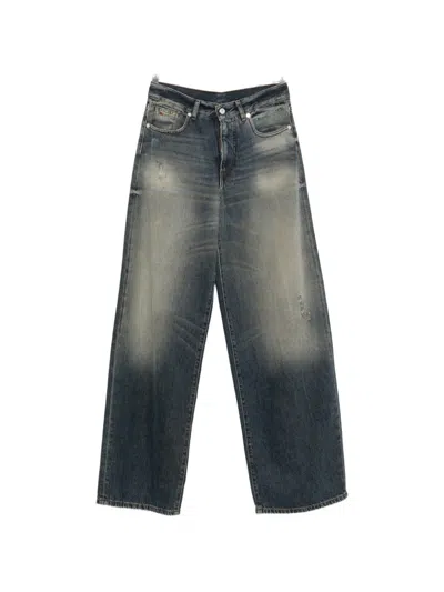 Nine In The Morning Faded Wide-leg Jeans In Multi