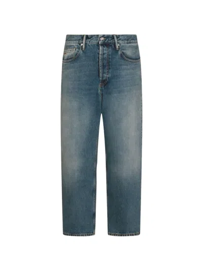 Nine In The Morning Faded-effect Jeans In Blue