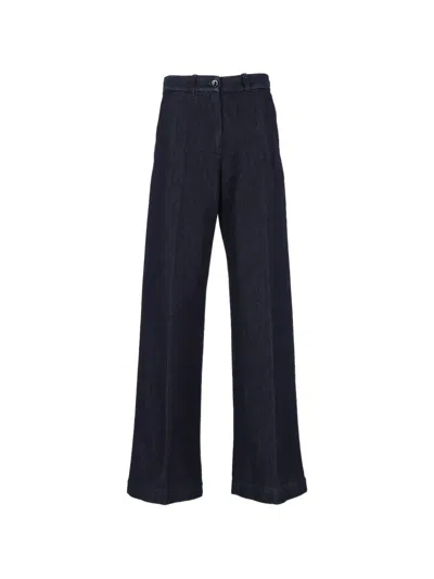 Nine In The Morning Fiamma Wide-leg Jeans In Blue
