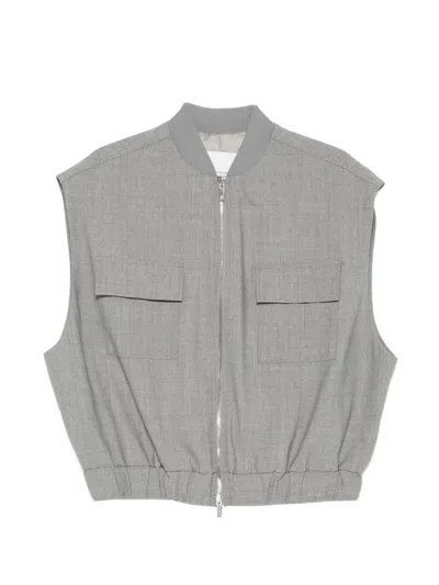 Nine In The Morning Flap-pockets Waistcoat In Gray