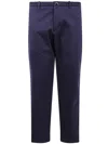 Nine In The Morning Button-fastening Cotton Trousers In Blue