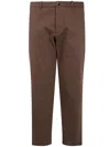 Nine In The Morning Button-fly Cotton Trousers In Brown