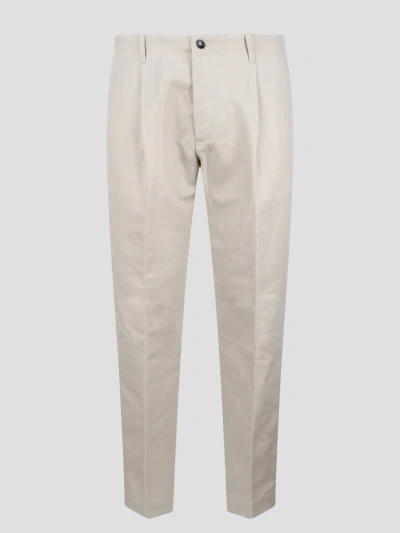 Nine In The Morning Fold Chino Pence Trousers In Neutral