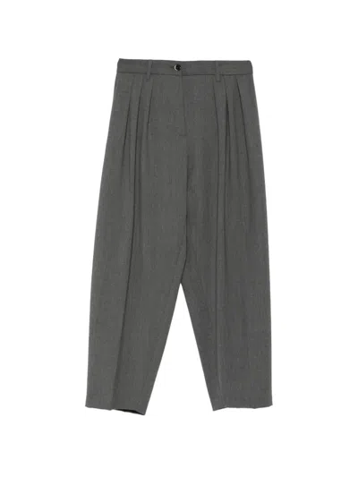 Nine In The Morning Gerda Pleated Trousers In Gray