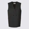 Nine In The Morning Grey Wool Blazer In Black