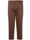 Nine In The Morning "giove Piatto" Slim Trouser In Brown