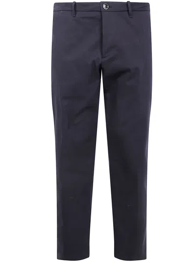 Nine In The Morning "giove Piatto" Slim Trouser In Blue