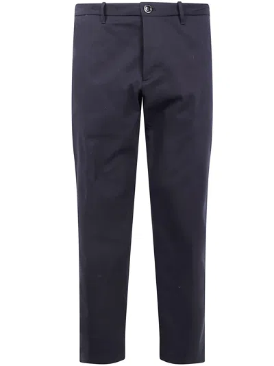 Nine In The Morning "giove Piatto" Slim Trouser In Blue