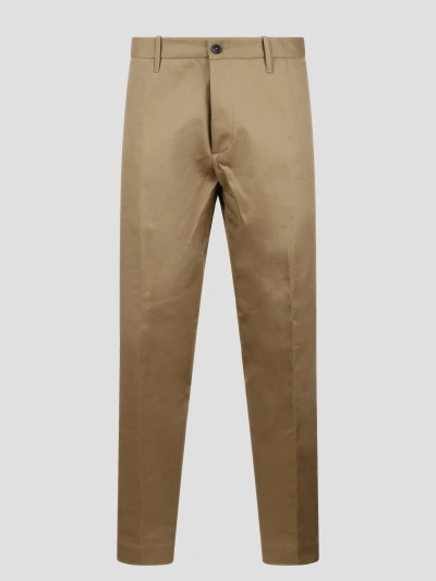 Nine In The Morning Giove Slim Chino Trouser In Brown