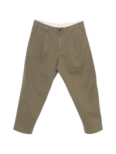 Nine In The Morning Giulio Pleated Trousers In Green