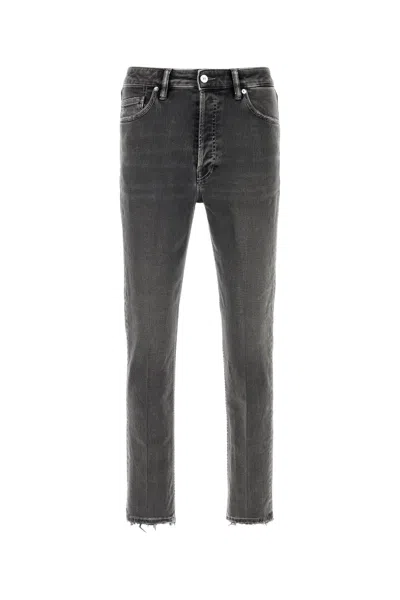 Nine In The Morning Graphite Stretch Denim Asthor Jeans In Gray