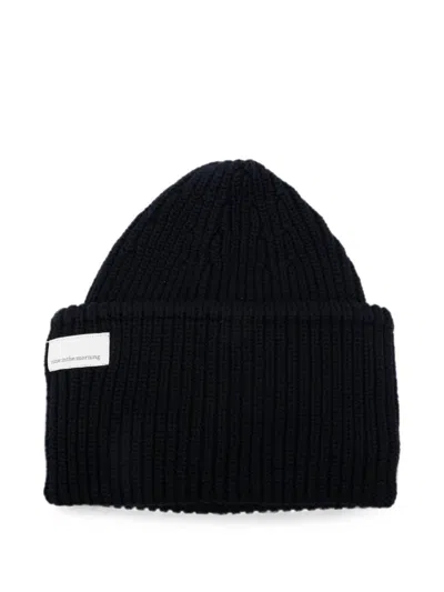 Nine In The Morning Ribbed-knit Beanie Hat In Black