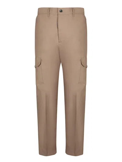Nine In The Morning Hazelnut Poplin Cargo Pants In Beige