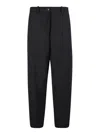 Nine In The Morning High-waisted Black Carrot Trousers In Black