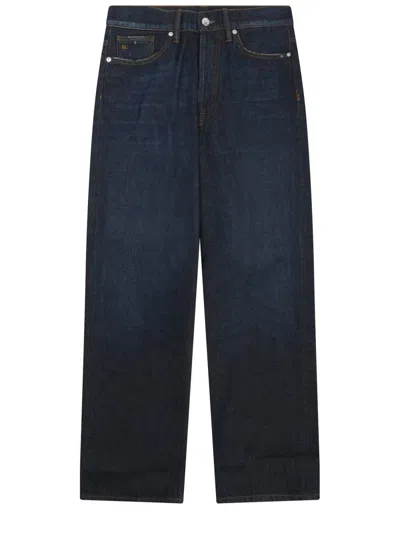 Nine In The Morning Icaro Dark Indigo Faded Relaxed Jeans In Blue