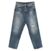 Nine In The Morning Distressed Frayed Jeans In Blue