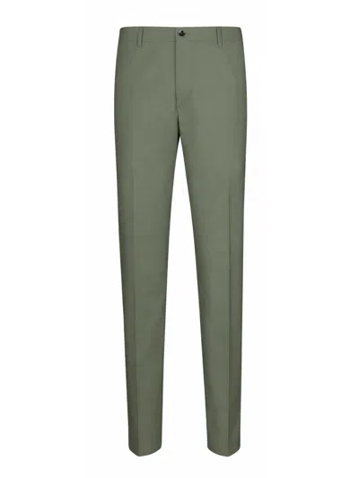 Nine In The Morning Jupiter Flat Slim Trousers In Green